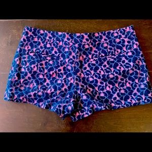 Juicy Couture Pink & Dark Blue Lace Shorts